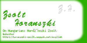 zsolt horanszki business card